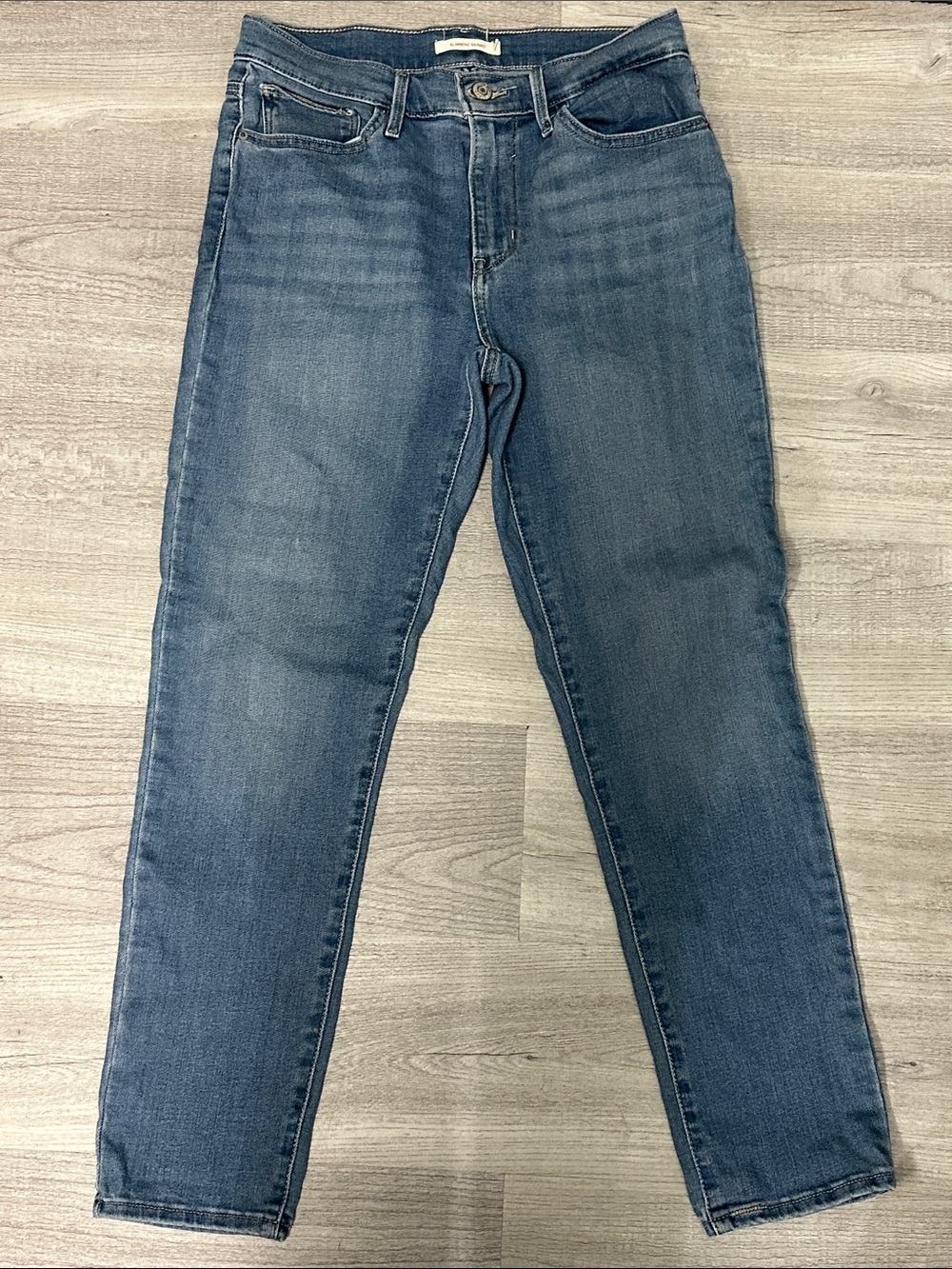 Levi's Medium Blue Straight-Leg Denim Jeans